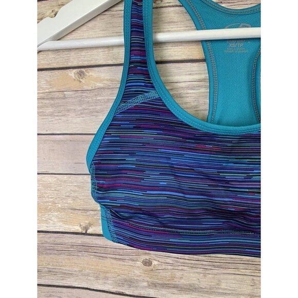 Champion NWT Womens XS Power Core Compression Sports Bra Removable Pads Teal - Picture 3 of 9